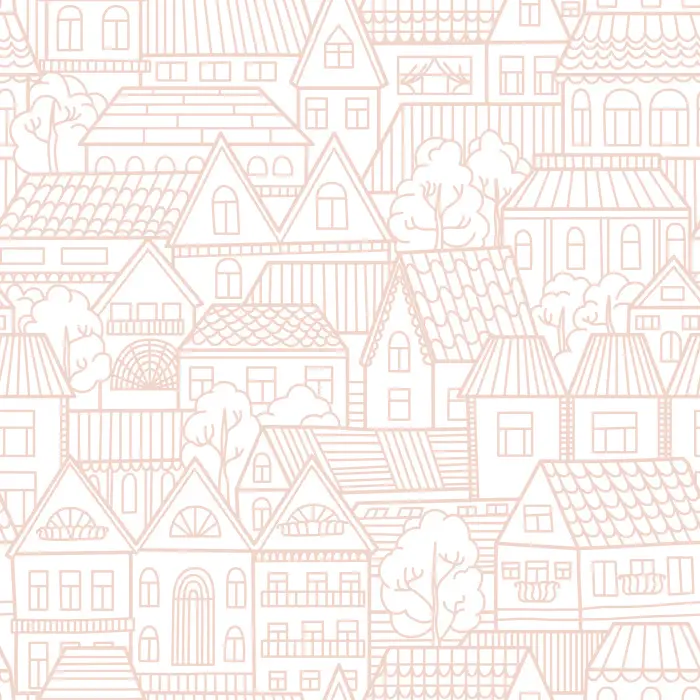 Create the bedroom of your child's dreams with our Tiny Township Peel And Stick Removable Wallpaper.