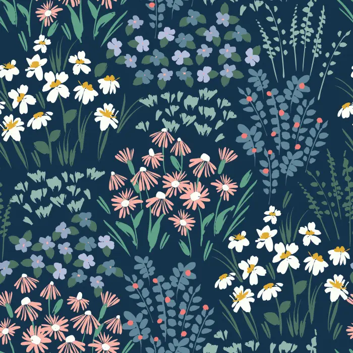 Fill your walls with the lush growth of our illustrated Native Garden Peel And Stick Removable Wallpaper!
