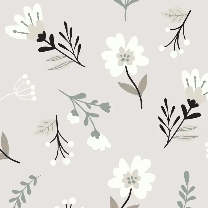 Add a tender floral touch to your space with our monochromatic Nordic Garden Peel And Stick Removable Wallpaper!