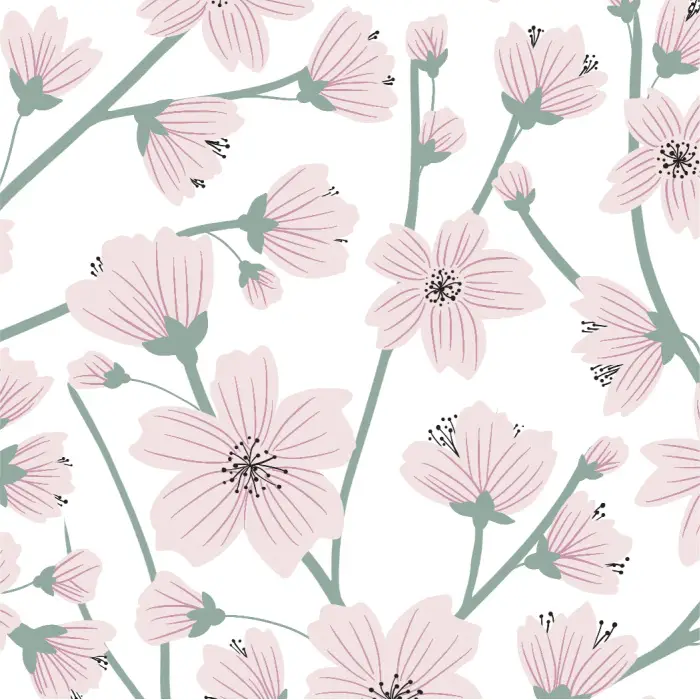 Our Cherry Blossom peel and stick removable wallpaper is sure to make a statement on any wall in your home!