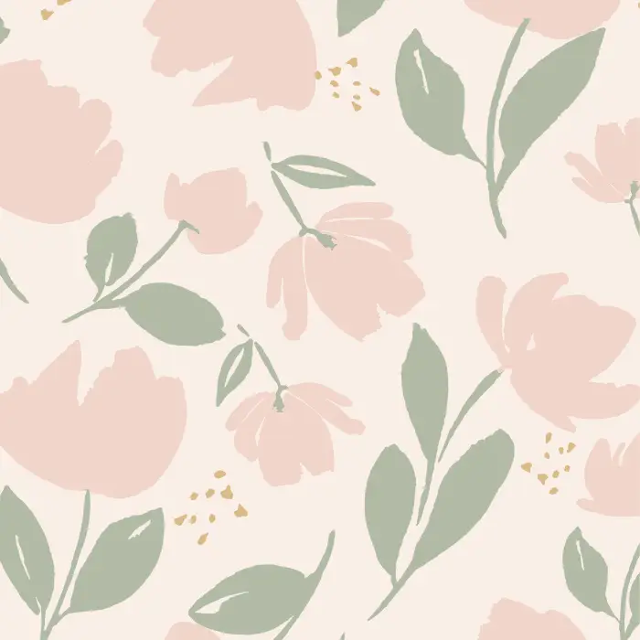 Add a touch of greenery to any wall in your home with our Playful Blooms Peel And Stick Removable Wallpaper.