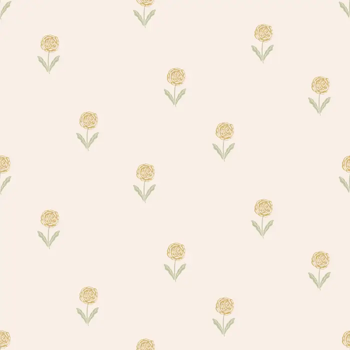 Our Marigold Stamp Peel And Stick Removable Wallpaper is the perfect floral accent to add to any wall in your home!