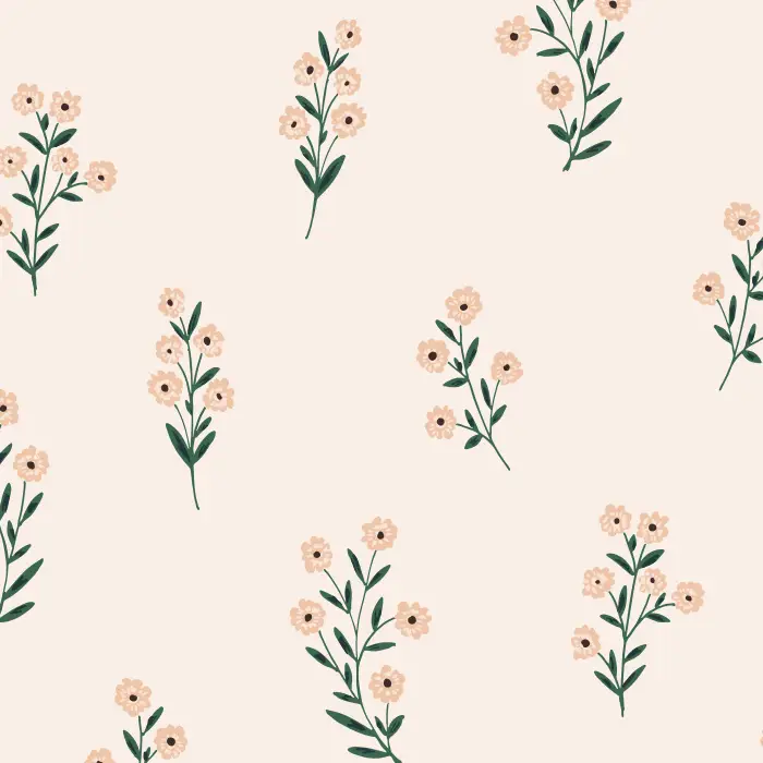 Transform your space with the illustrated Ambrosia pink flower bunches of our Dainty Flower Garden Peel and Stick Removable Wallpaper.