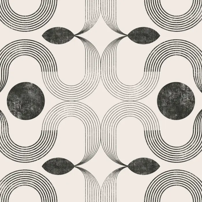 Create an artistic touch with our Retro Flow Peel and Stick Wallpaper.