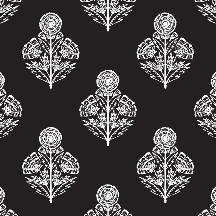 Our Block Print Daisy Peel and Stick Wallpaper is sure to add a touch of greenery to any room in your home.