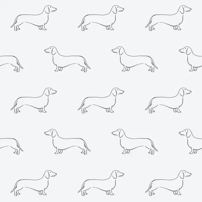 Fill your space with the things you love with our Little Dachshund Peel and Stick Wallpaper.