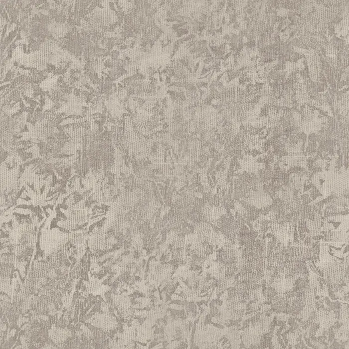Textural Botanical Wallpaper features an elegant, tone-on-tone foliage pattern with a soft, weathered texture effect in soothing greige tones.