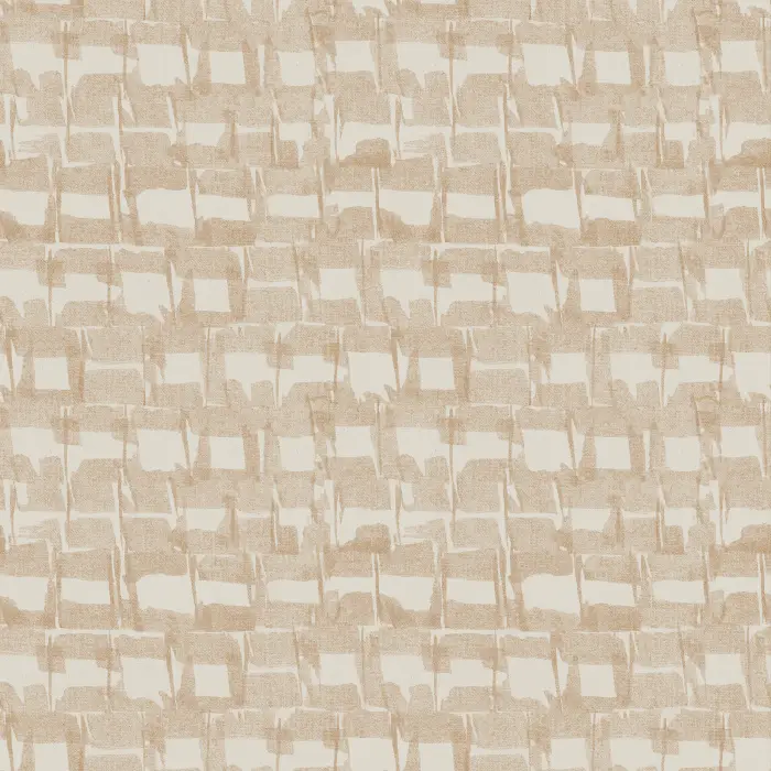 Irregular Marks wallpaper features a modern hand-painted pattern of uneven beige brush marks on a warm cream background, bringing organic movement to your walls.