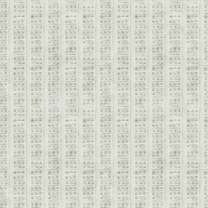 Subtle woven stripe wallpaper in muted sage and cream, adding warmth and natural texture to any living space.
