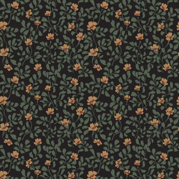 Create a serene and romantic atmosphere with our Feminine Floral wallpaper, featuring soft white and peach blooms on muted sage green.